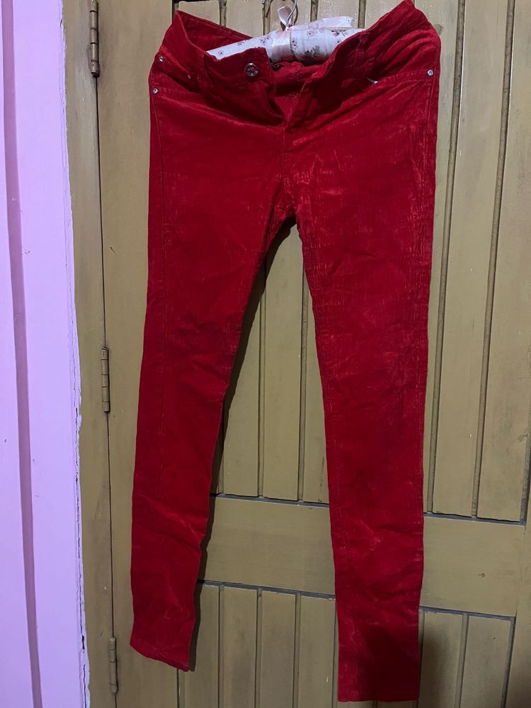 Bright Red Skinny Jeans