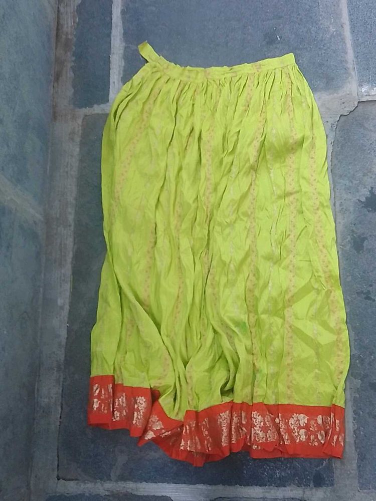 Green Ethnic Skirt