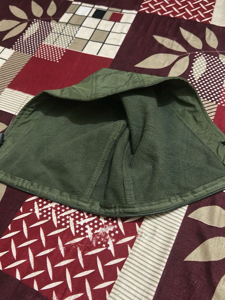 Green Fleece Lined Jacket