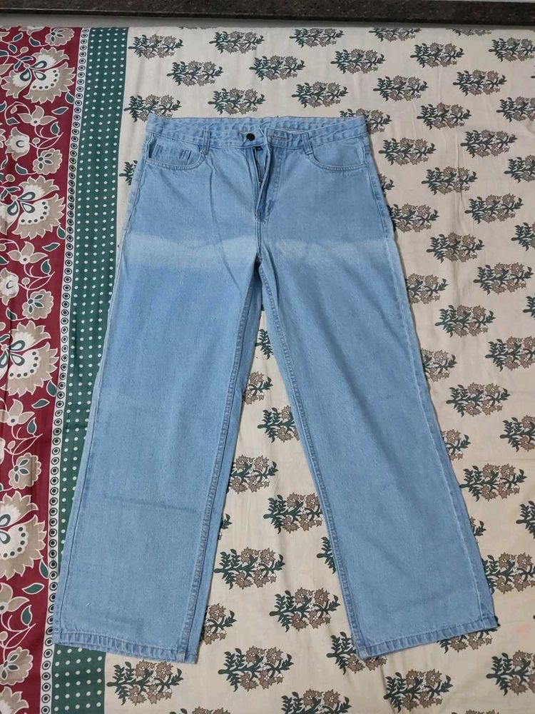 Light Wash Wide Leg Jeans