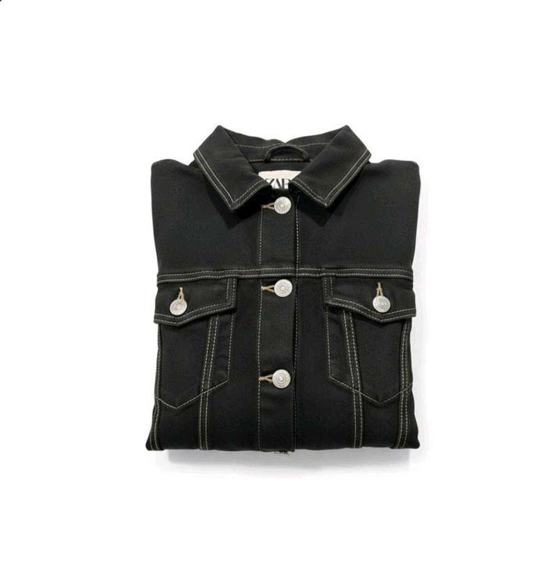 Zara Black Denim Jacket