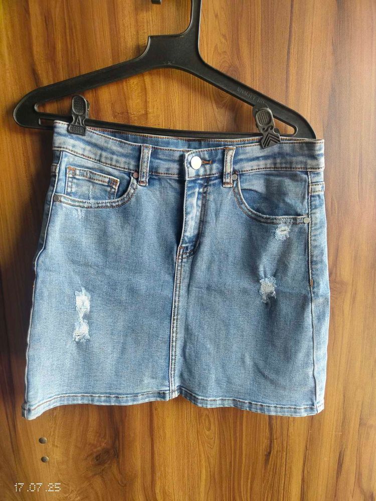Denim Mini Skirt