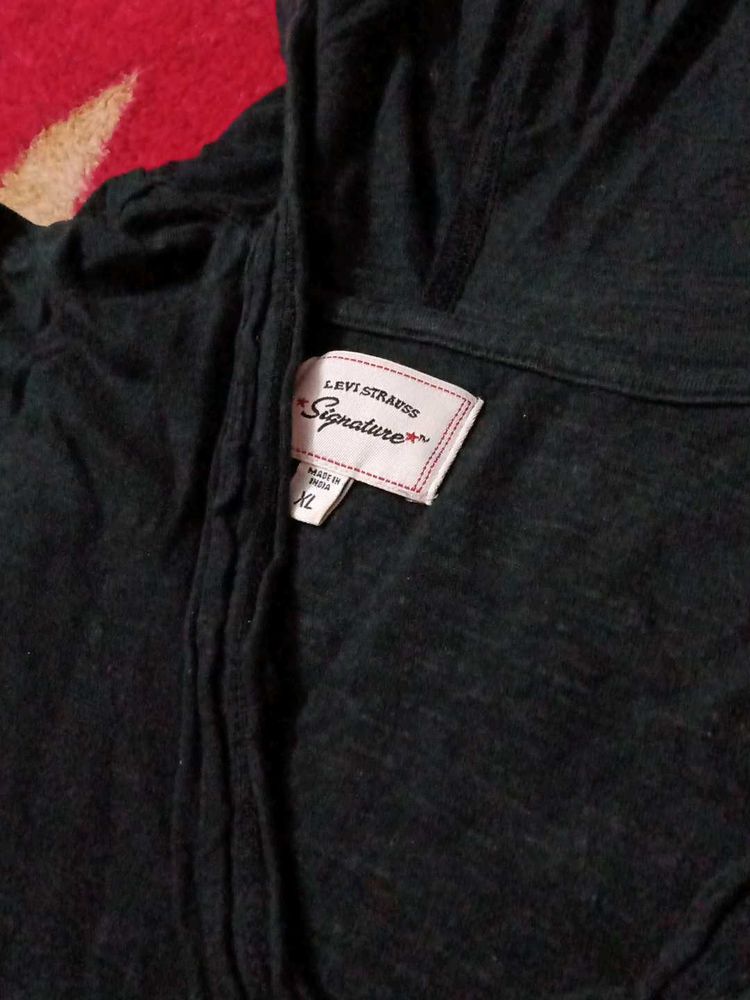 Black Hoodie with Sleeve Graphics