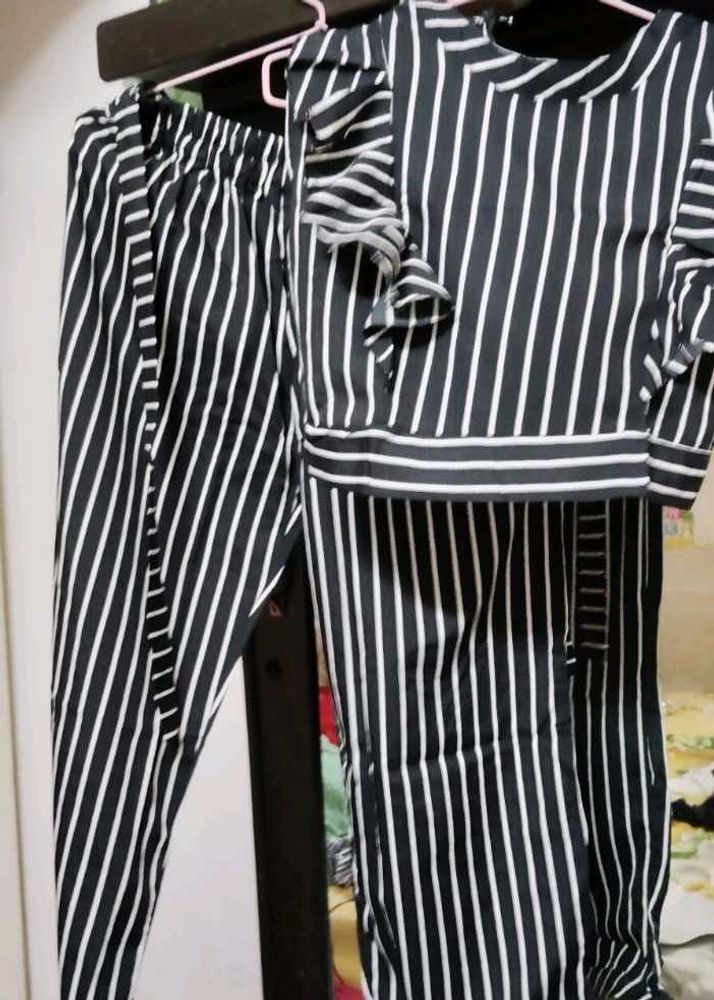 Striped Top and Pant Set