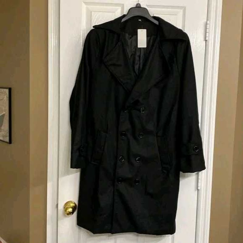 Branded man Stylish Black Trench Coat