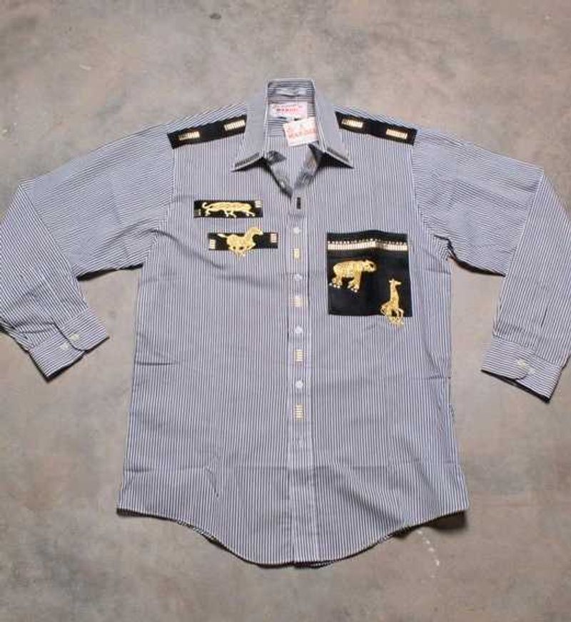 Marquis brand handmade  Animal Print Shirt