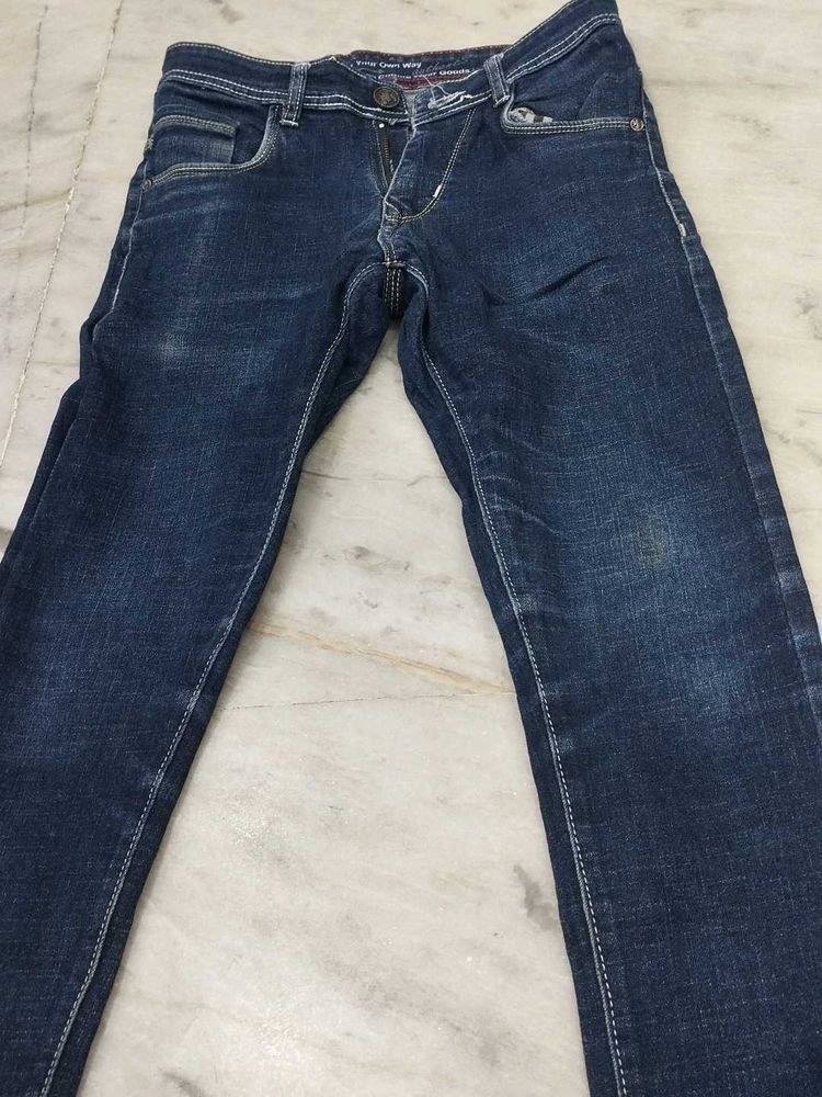 Stylish Dark Blue Denim Jeans