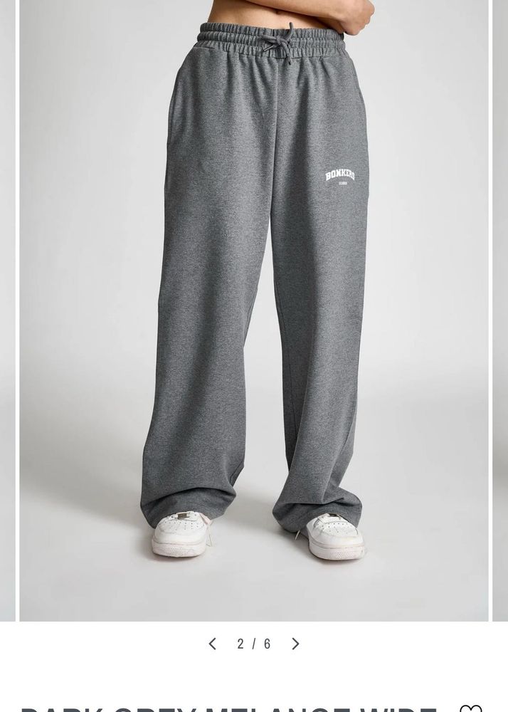 Bonkers Grey Wide Leg Sweatpants