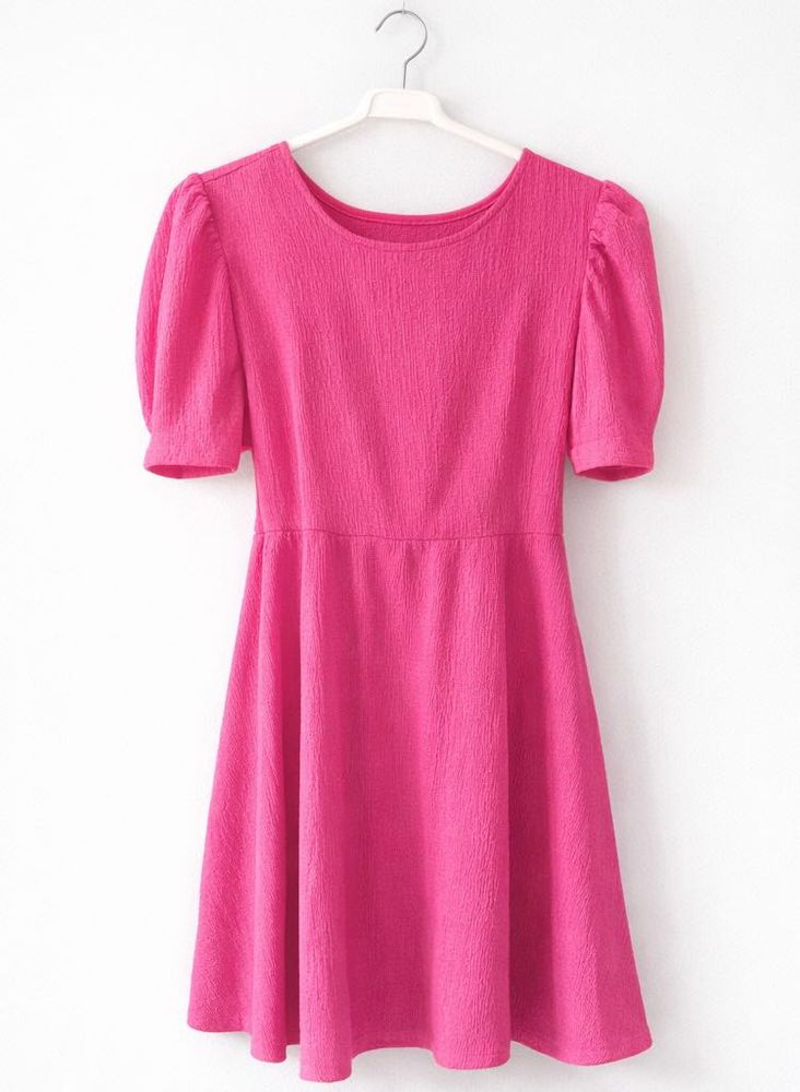 Pink Puff Sleeve Dress