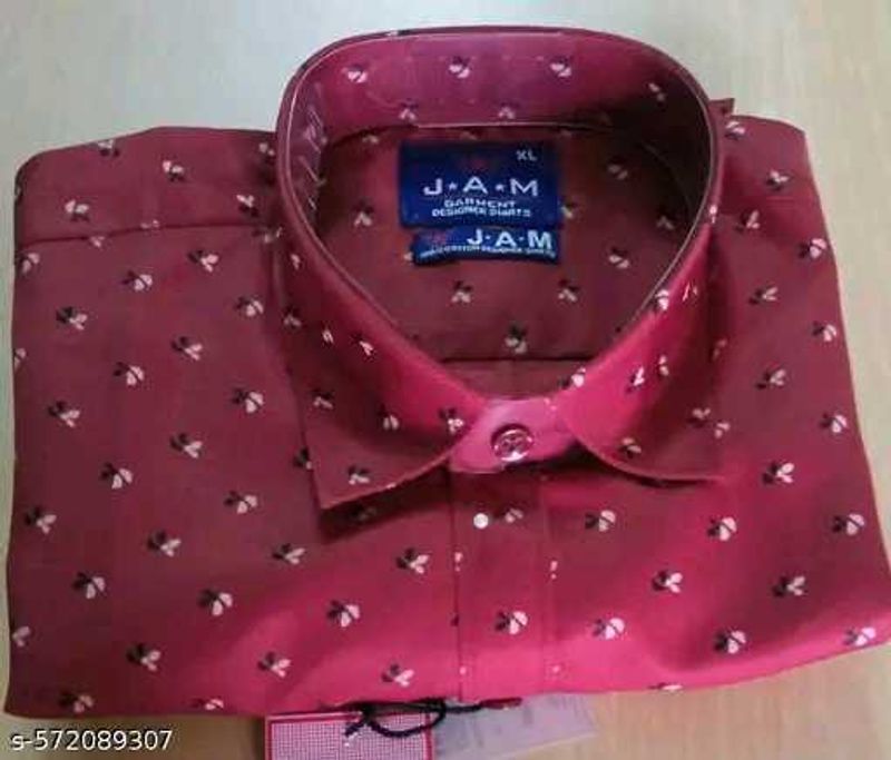 Stylish Maroon Print Shirt
