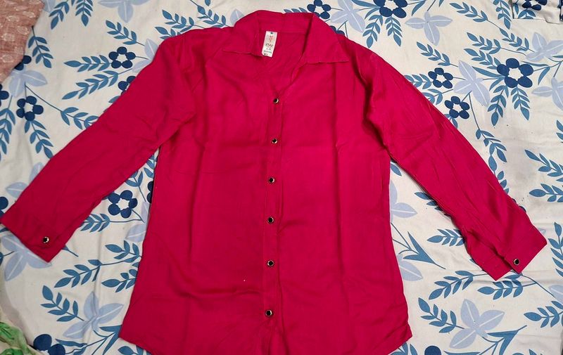 Pink Button-Up shirt
