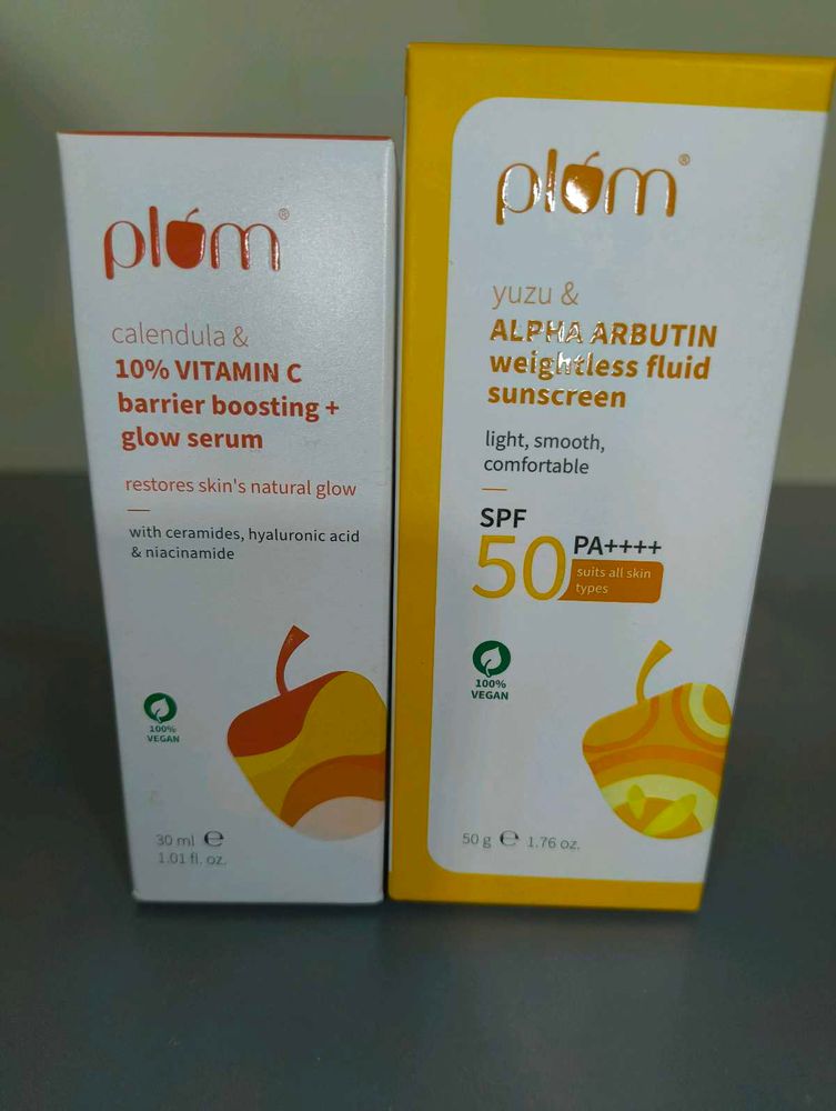 New Plum Vitamin c serum &amp; sunscreenSkincare Set