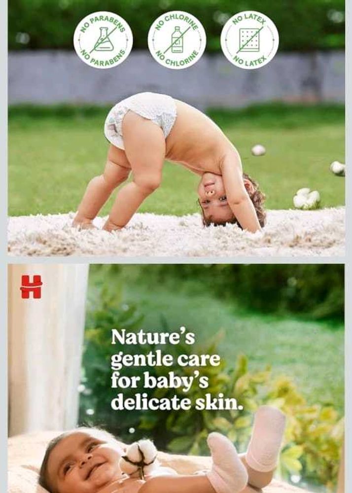 Pack Of 82 Huggies Nature Diapers + 3 Pants Free