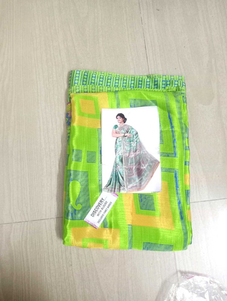 New Perrot Green Silk Saree