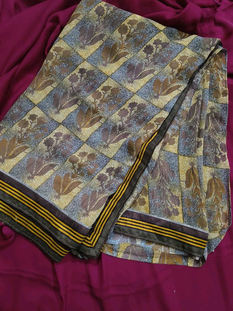 floral printed saree