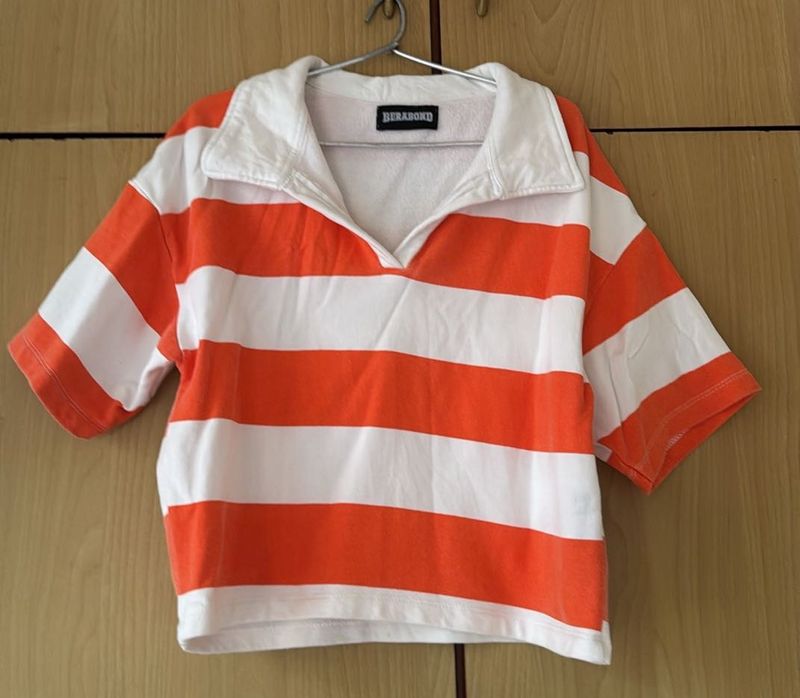 Crop Striped T-Shirt