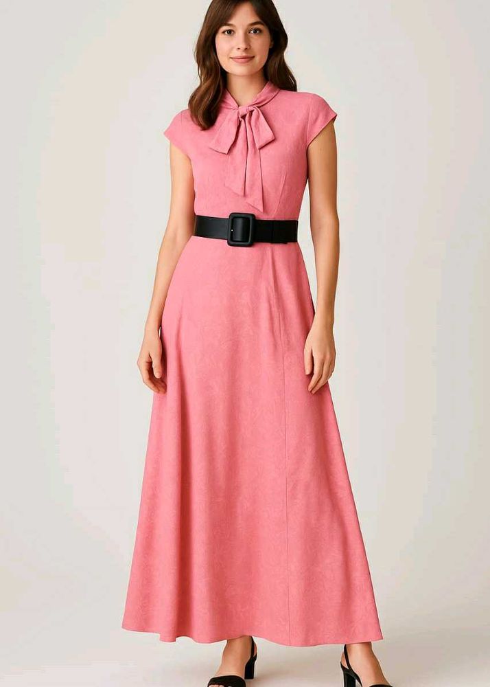 Elegant Pink Maxi Dress