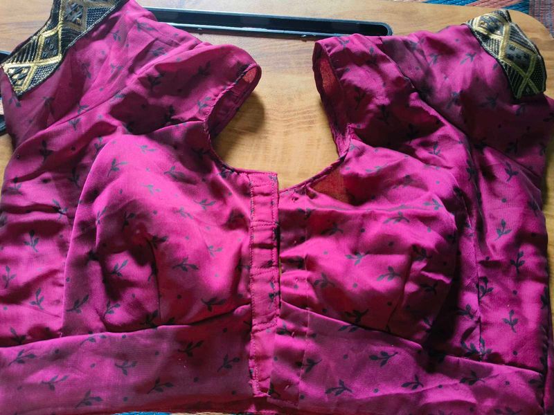 Magenta Blouse With Astar Attached