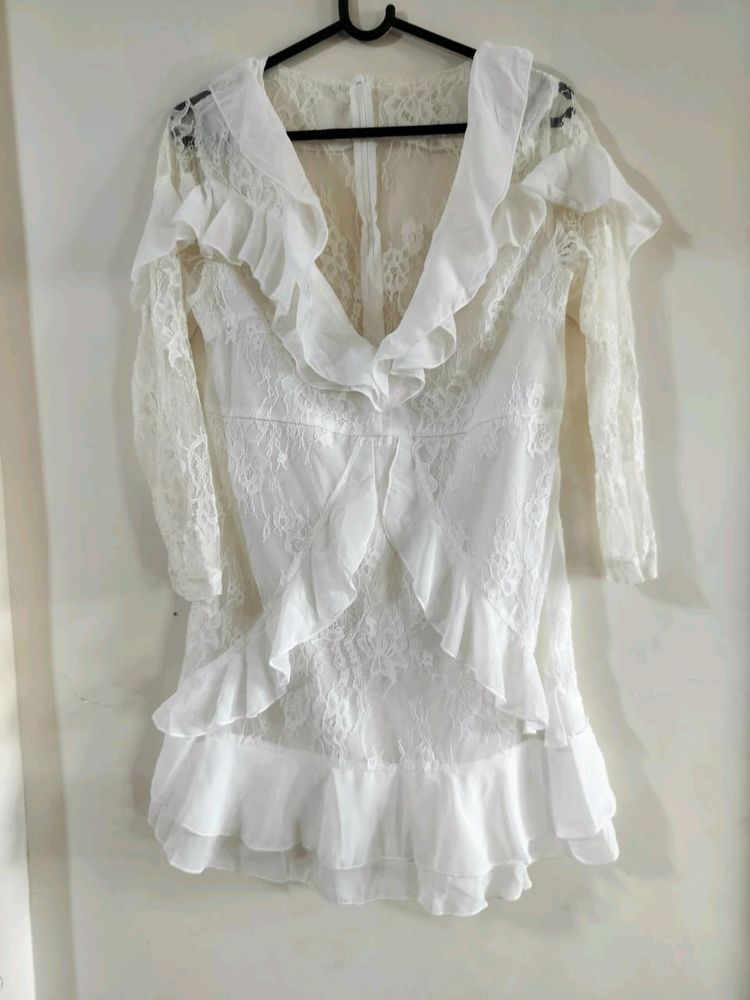 Urbanic Lace Ruffle Dress