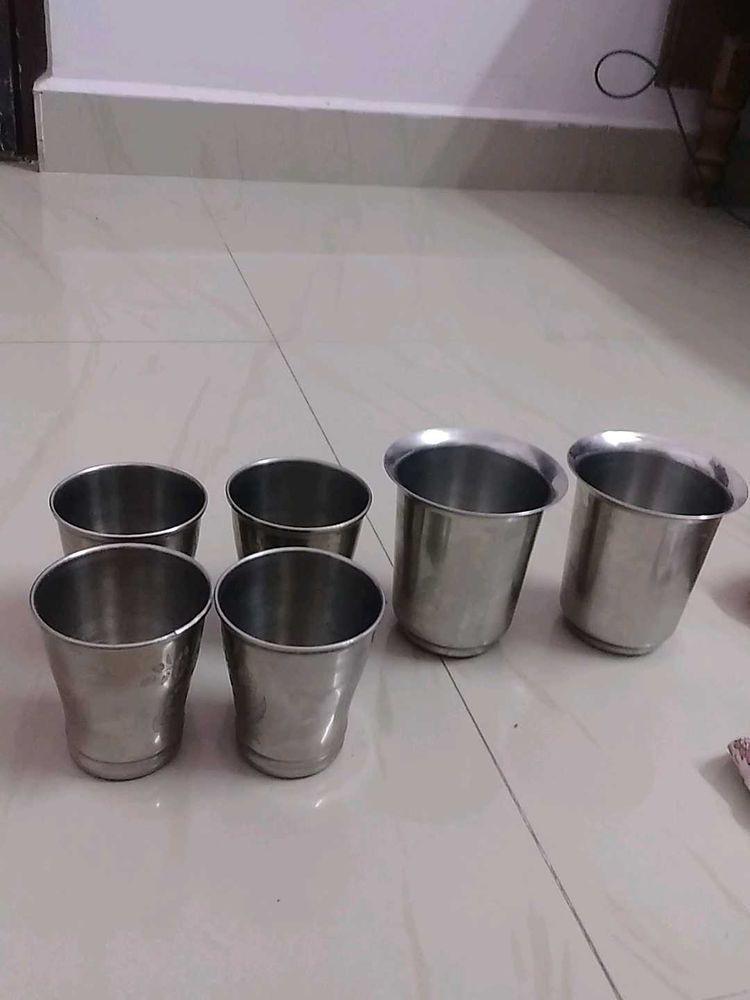 Steel Water Glasses,Small,&amp;Big