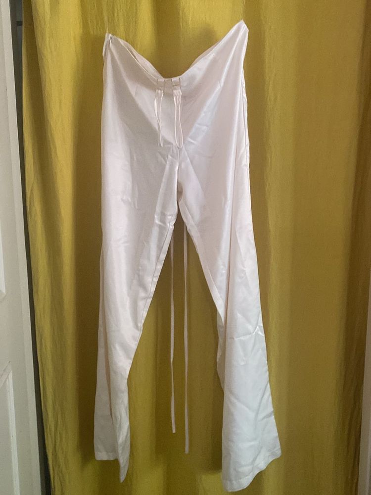 NEW White Satin Pants