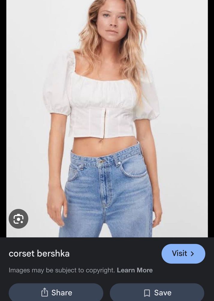 Bershka Puff Sleeve Top