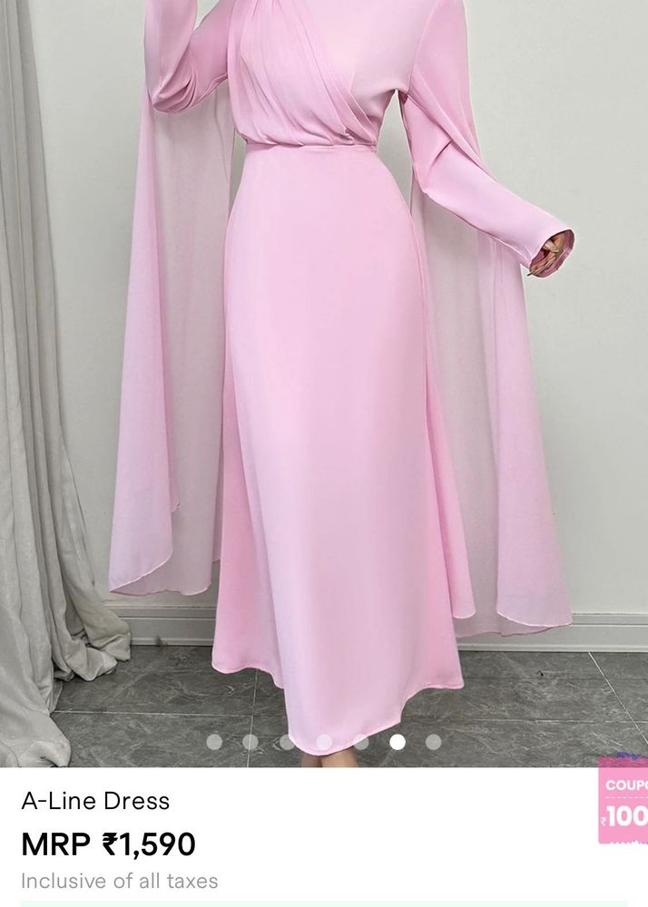 Elegant Pink A-Line Dress