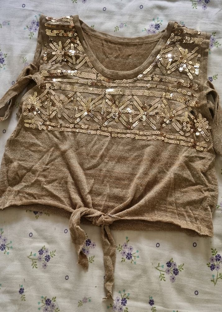 Tie Up Cut Out Top For Womens