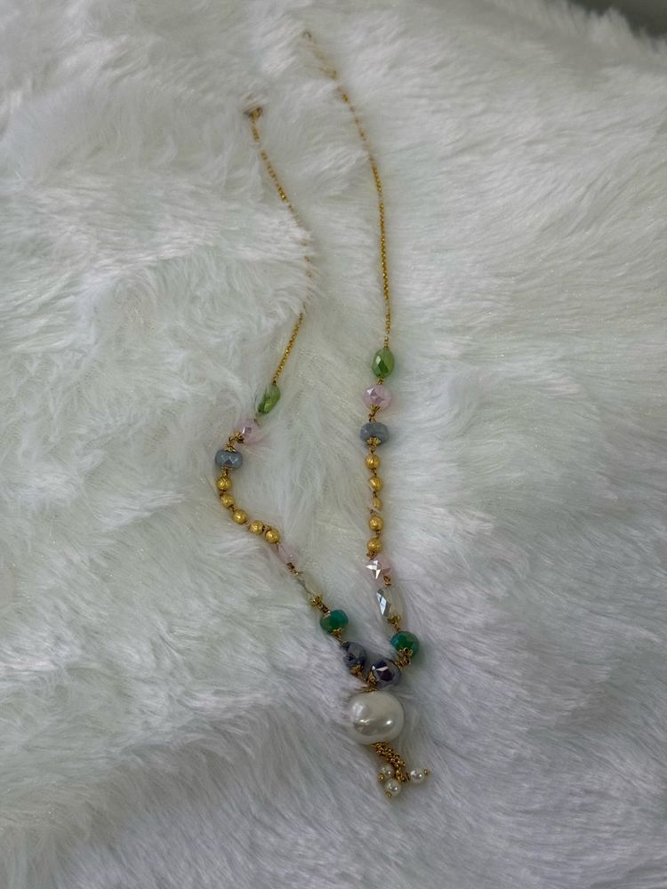Beaded Pearl Necklace