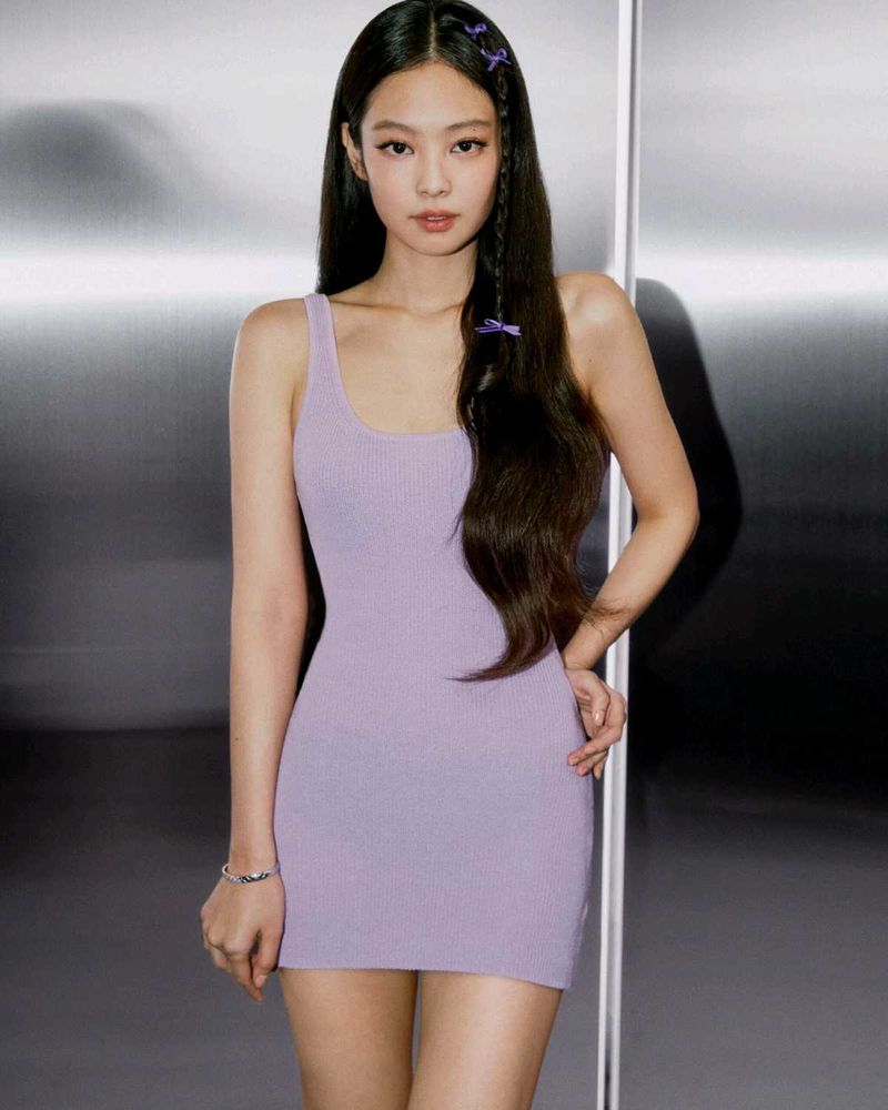 Lavender Knitted Bodycon Dress🪻
