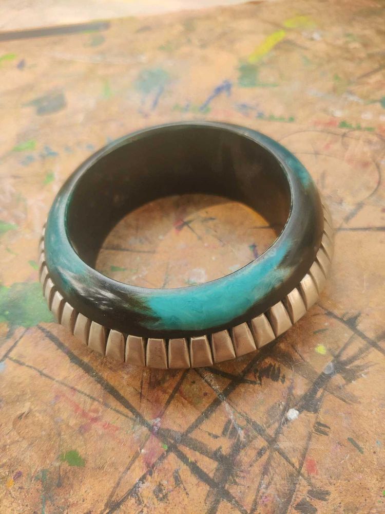 Unique Bangle Bracelet with metal details