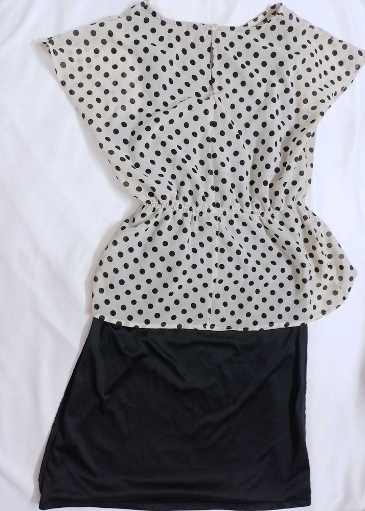 Polka Dot Dress - Attached Dres