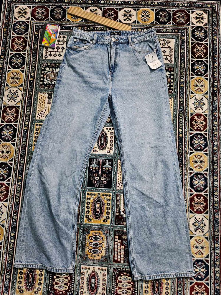 Wide Leg Denim Jeans