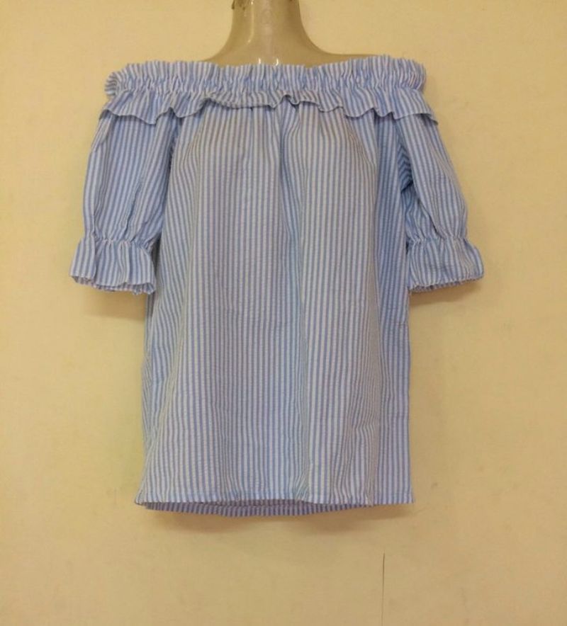 Stripped Off-Shoulder