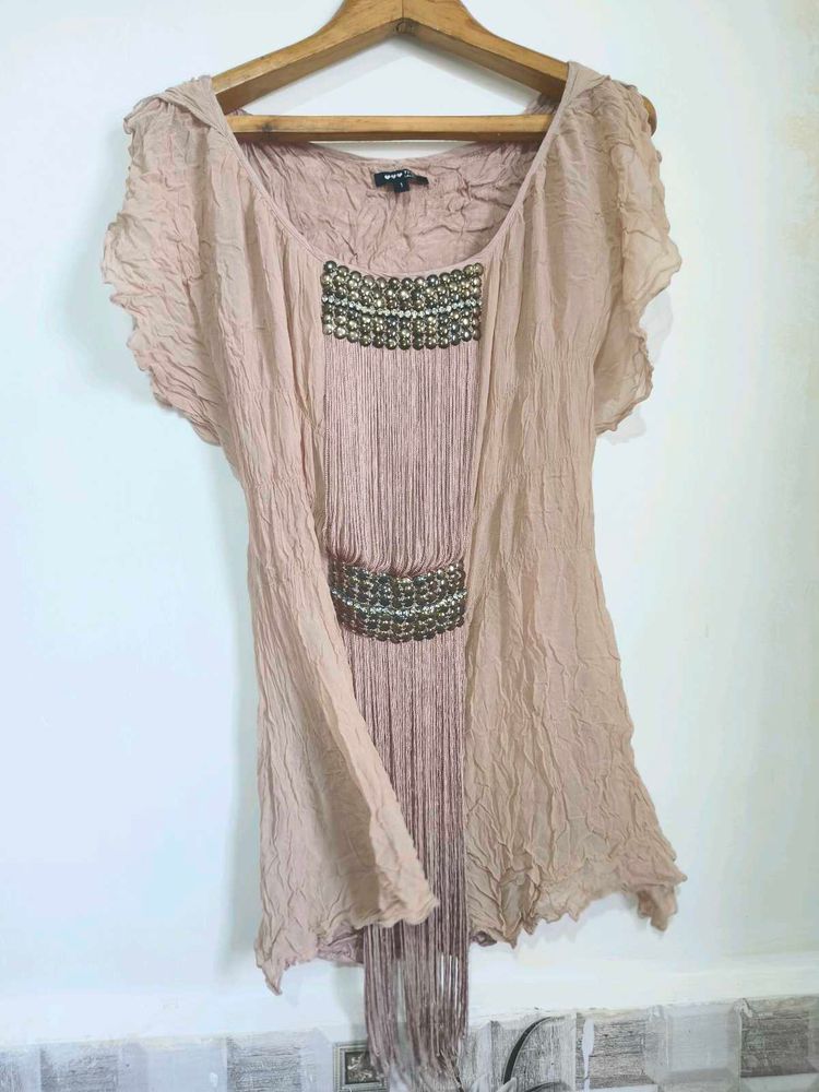 Beaded Fringe Top Size 32- 34 inches S/M