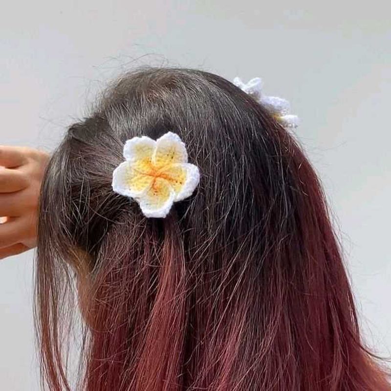 Crochet Flower Hairclip 💝
