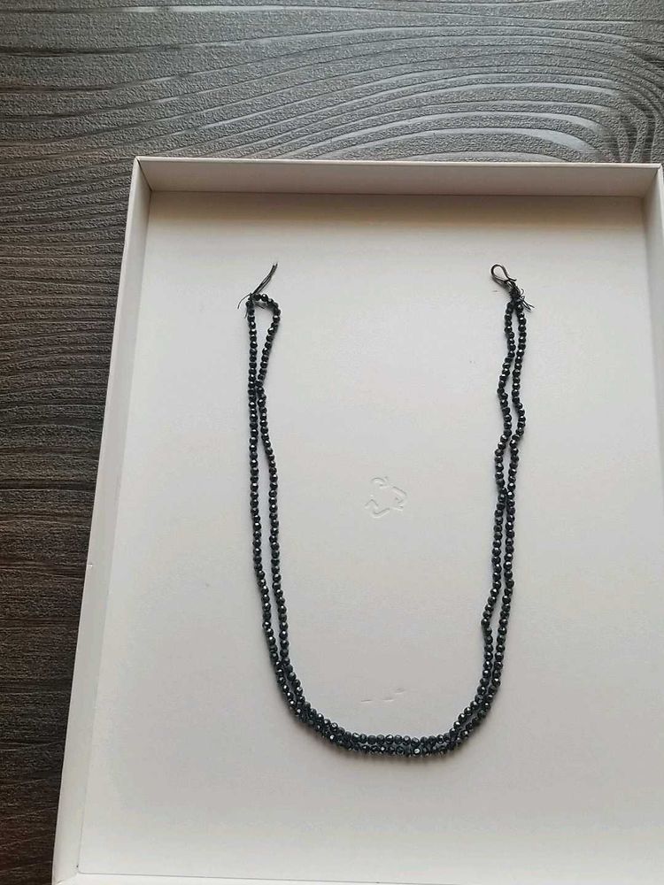 Black Crystal Cut Glass Beads