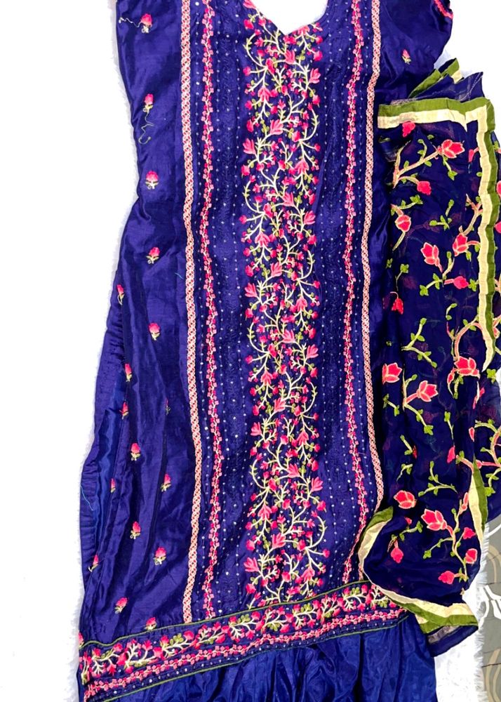 Embellished Navy Blue Patiala Suit❤️