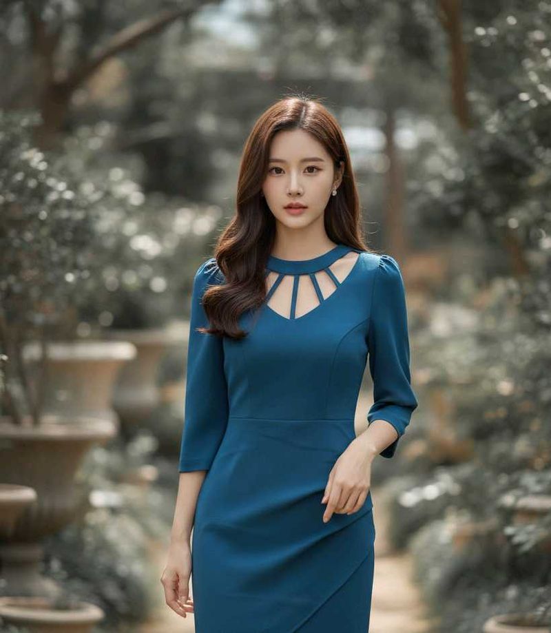 Elegant Teal Midi Dress