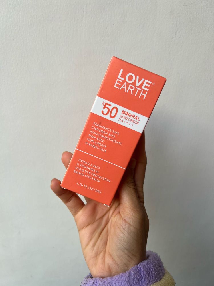 Love Earth Mineral Sunscreen SPF 50
