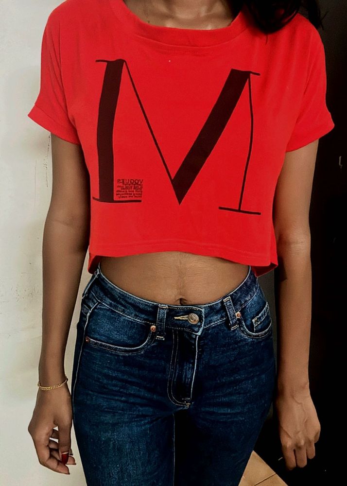 Hot Red Crop Top