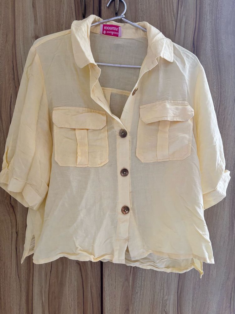 Cotton Boxy Crop Top