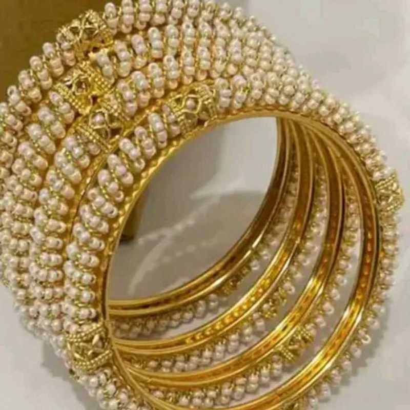 Elegant Pearl Bangle Set