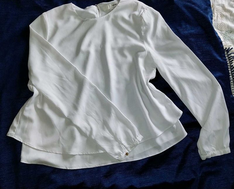White Vintage Blouse For Women