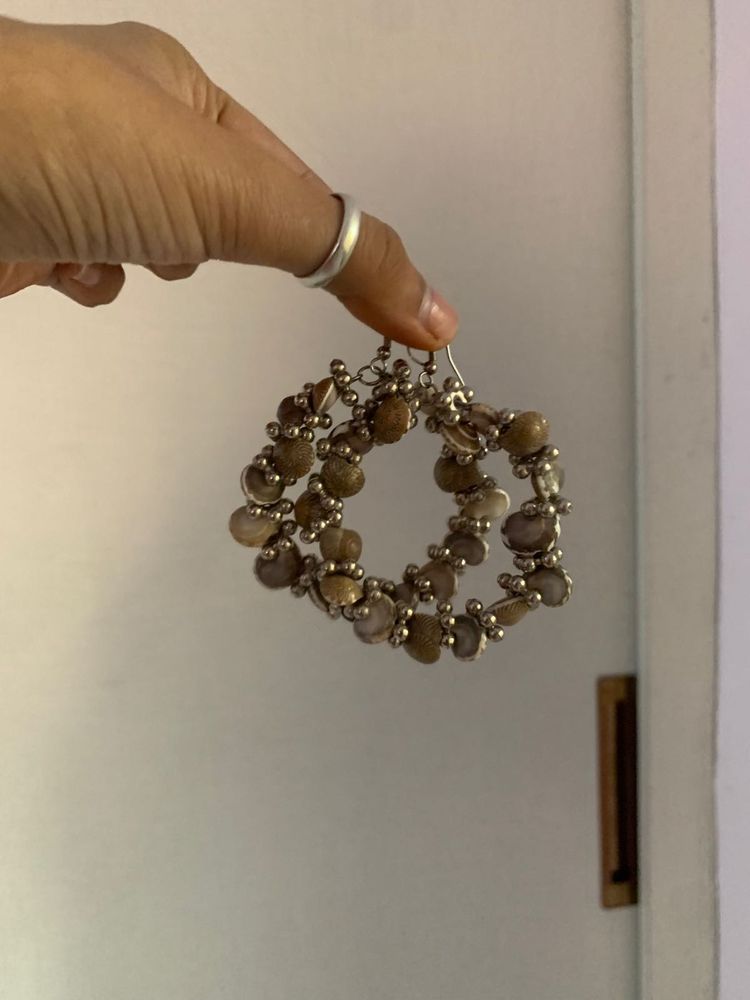 Beaded Hoop Earrings