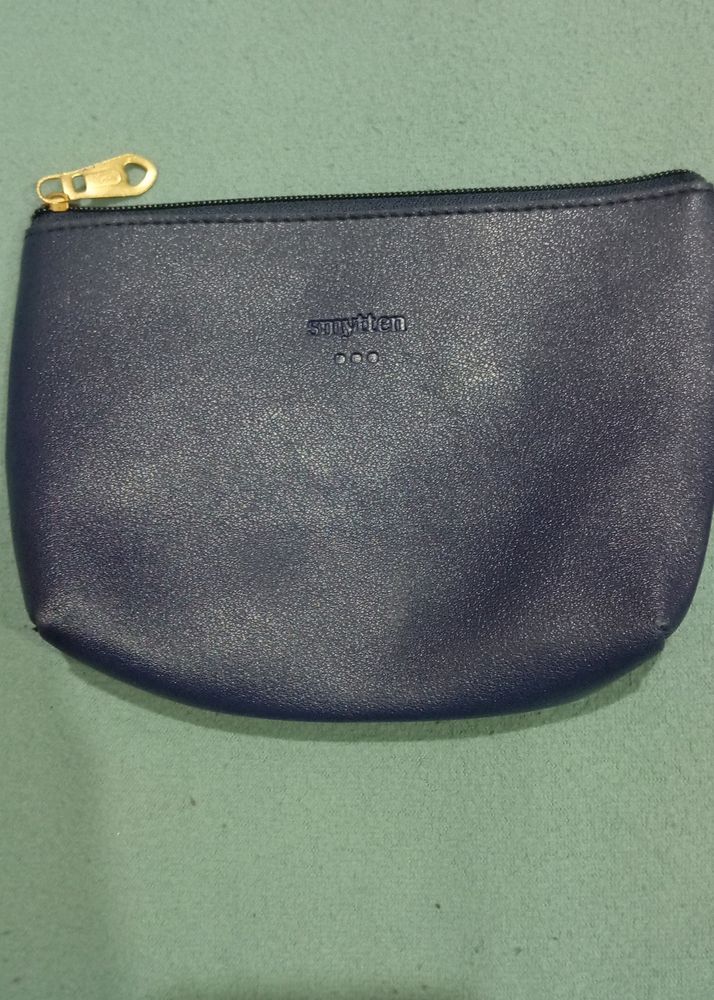 Smytten Navy blue Leather Wallet