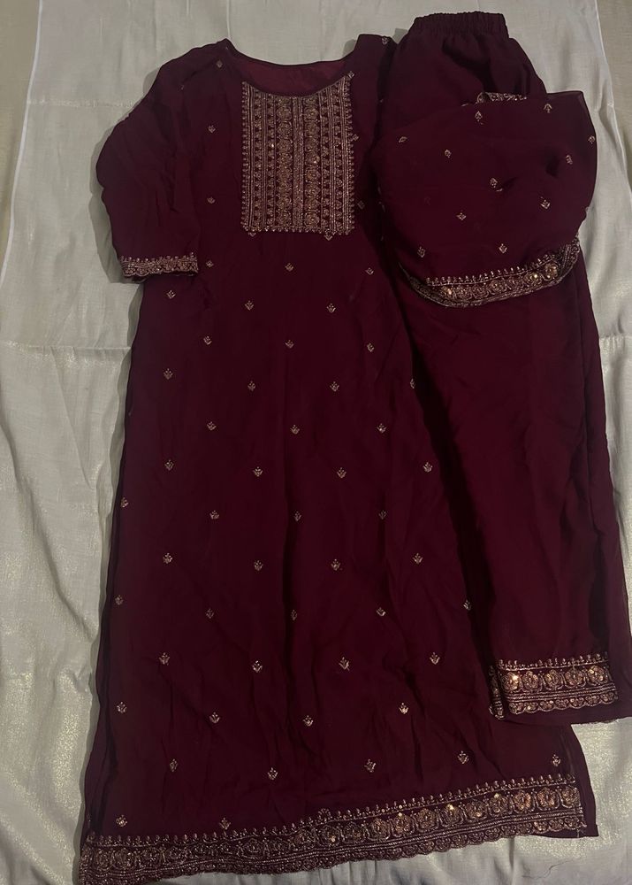 Beautiful maroon Kurta set