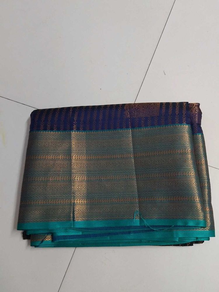 Navy Blue silk saree