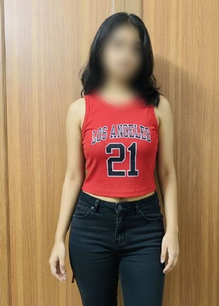 Red 'Los Angeles 21' Graphic Tank