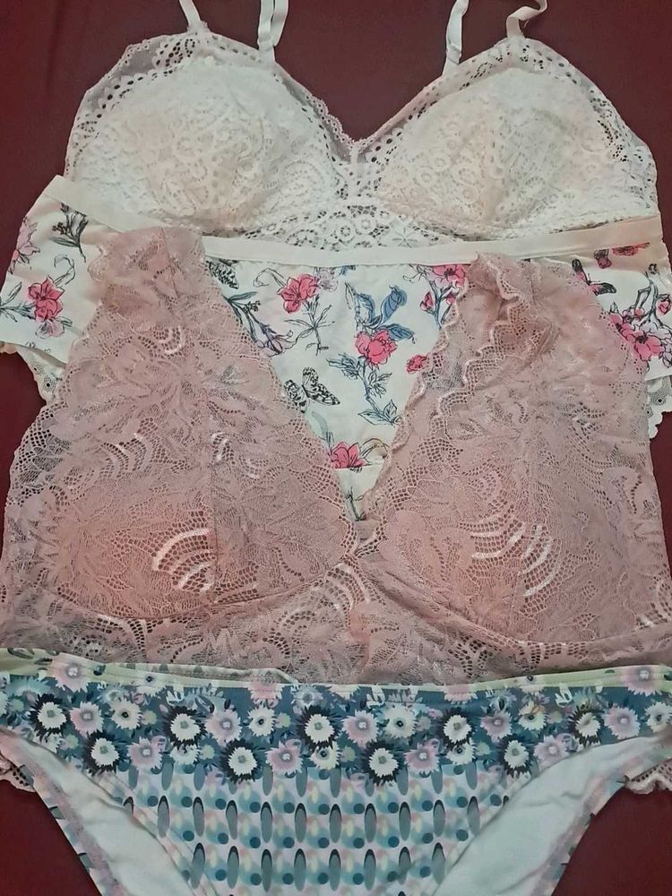 combo Of Four  bralet n panty  comb
